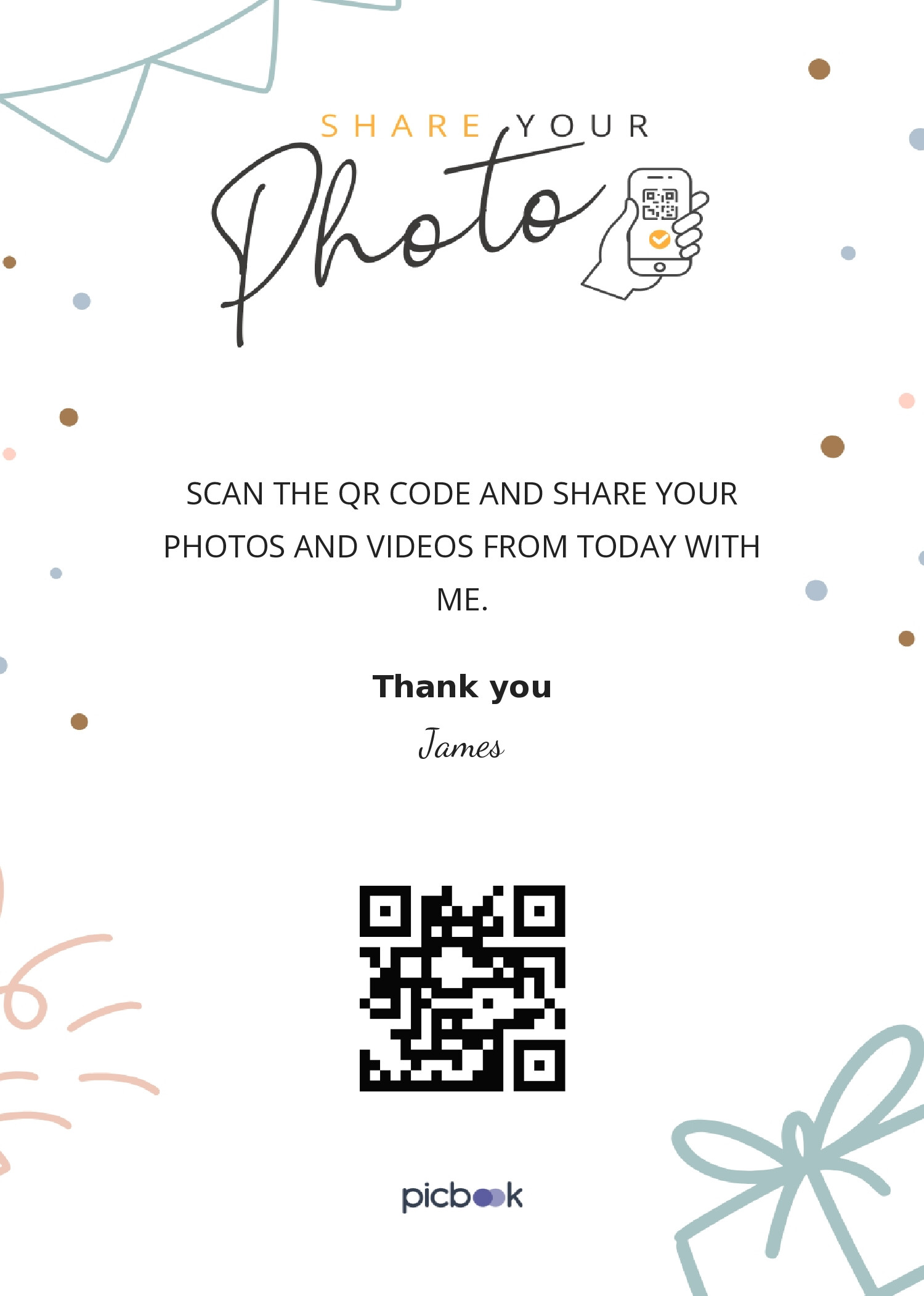 QR Code Frame 5x7