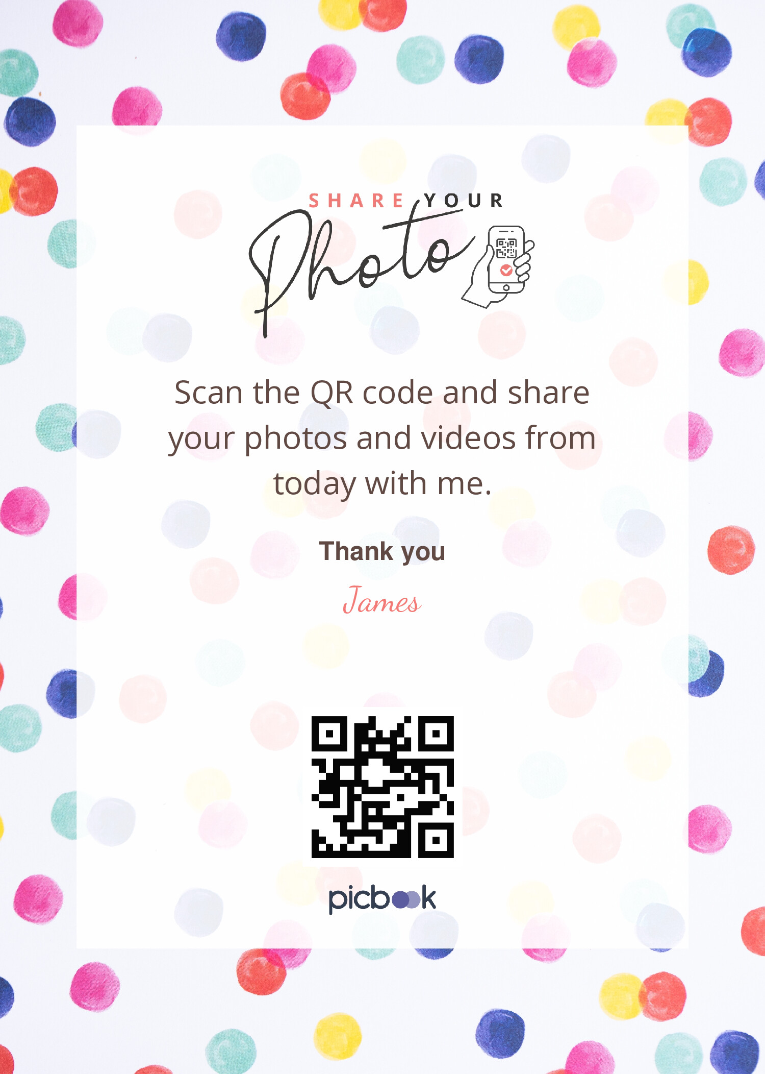 QR Code Frame 5x7