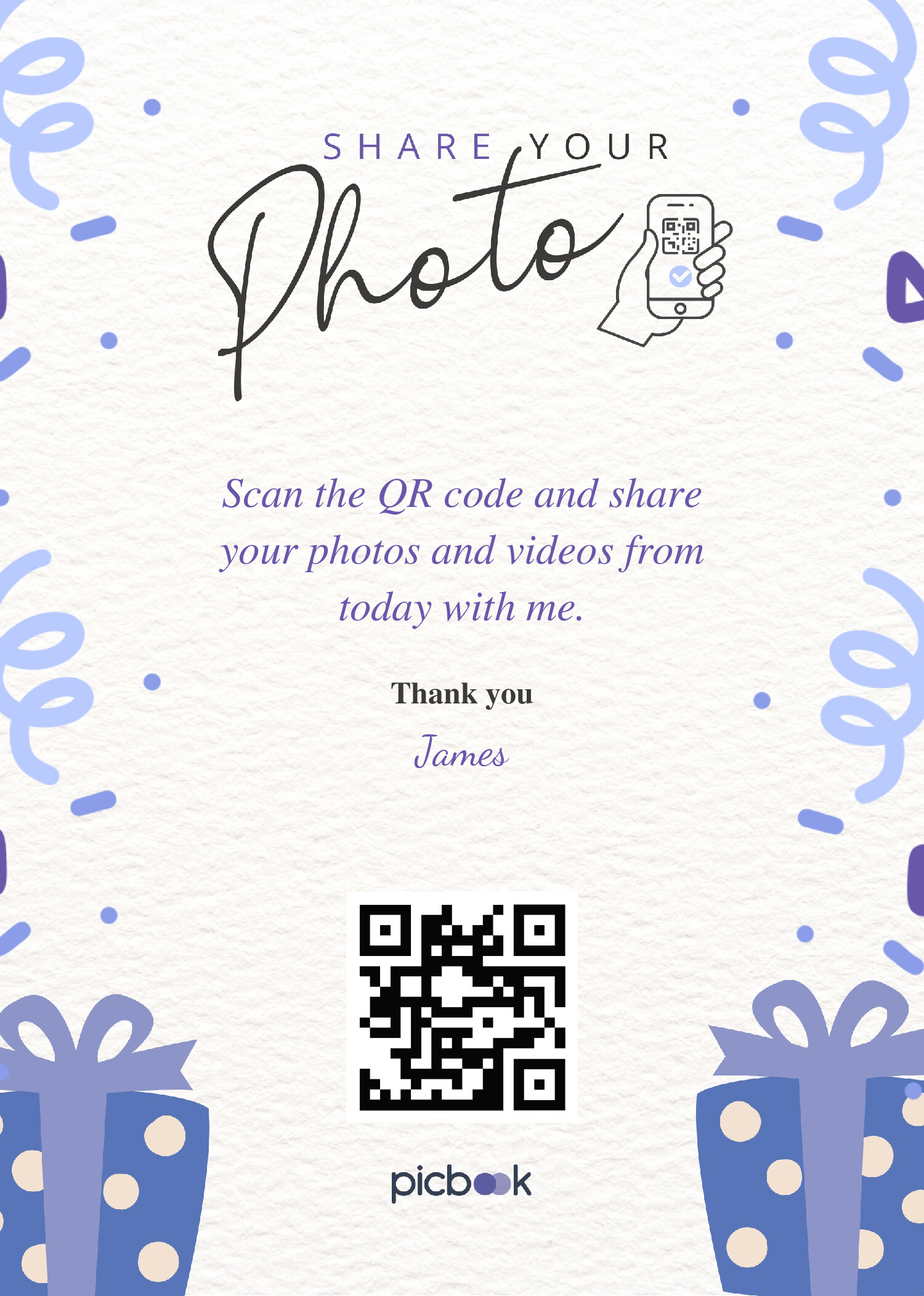QR Code Frame 5x7