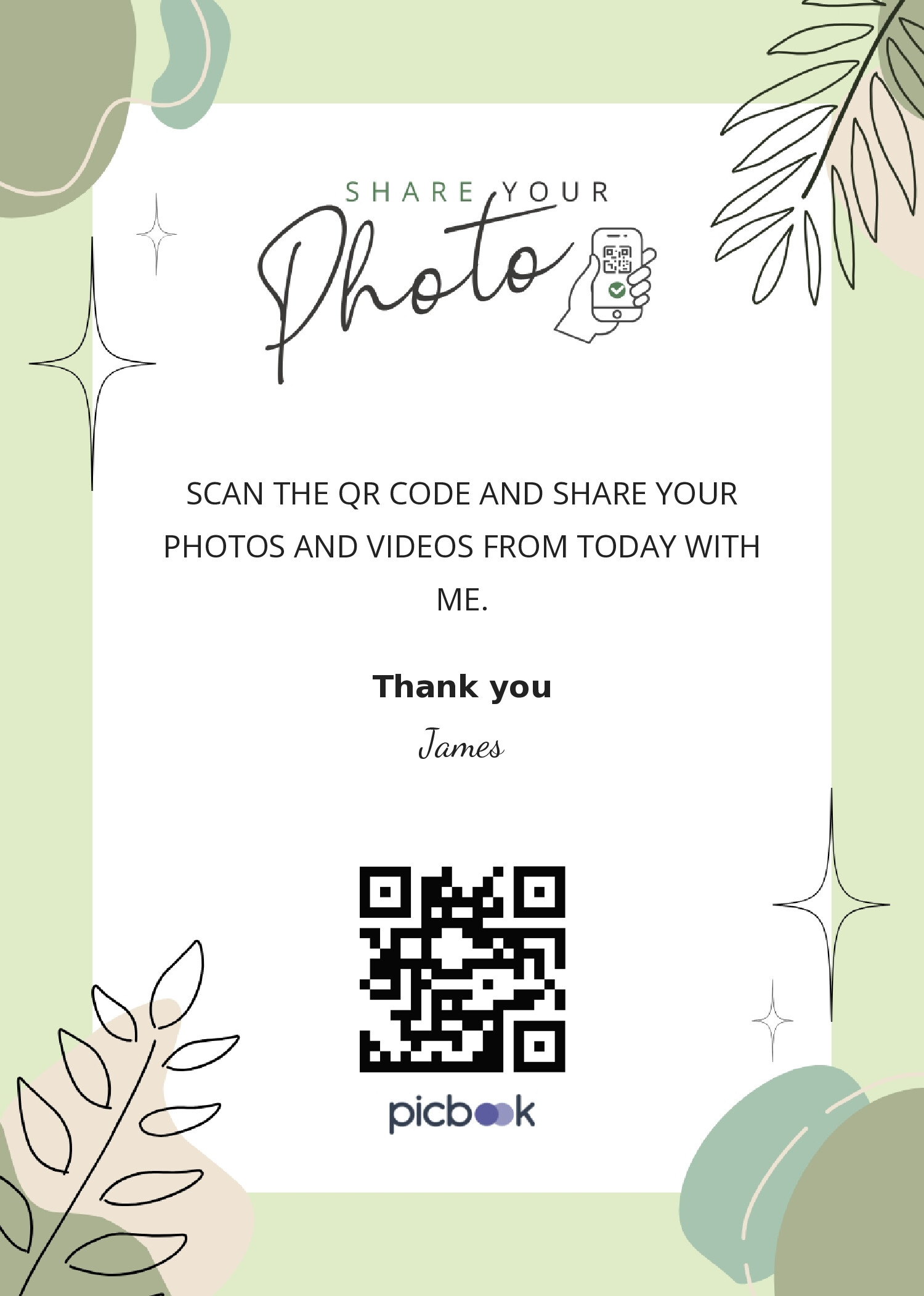 QR Code Frame 5x7