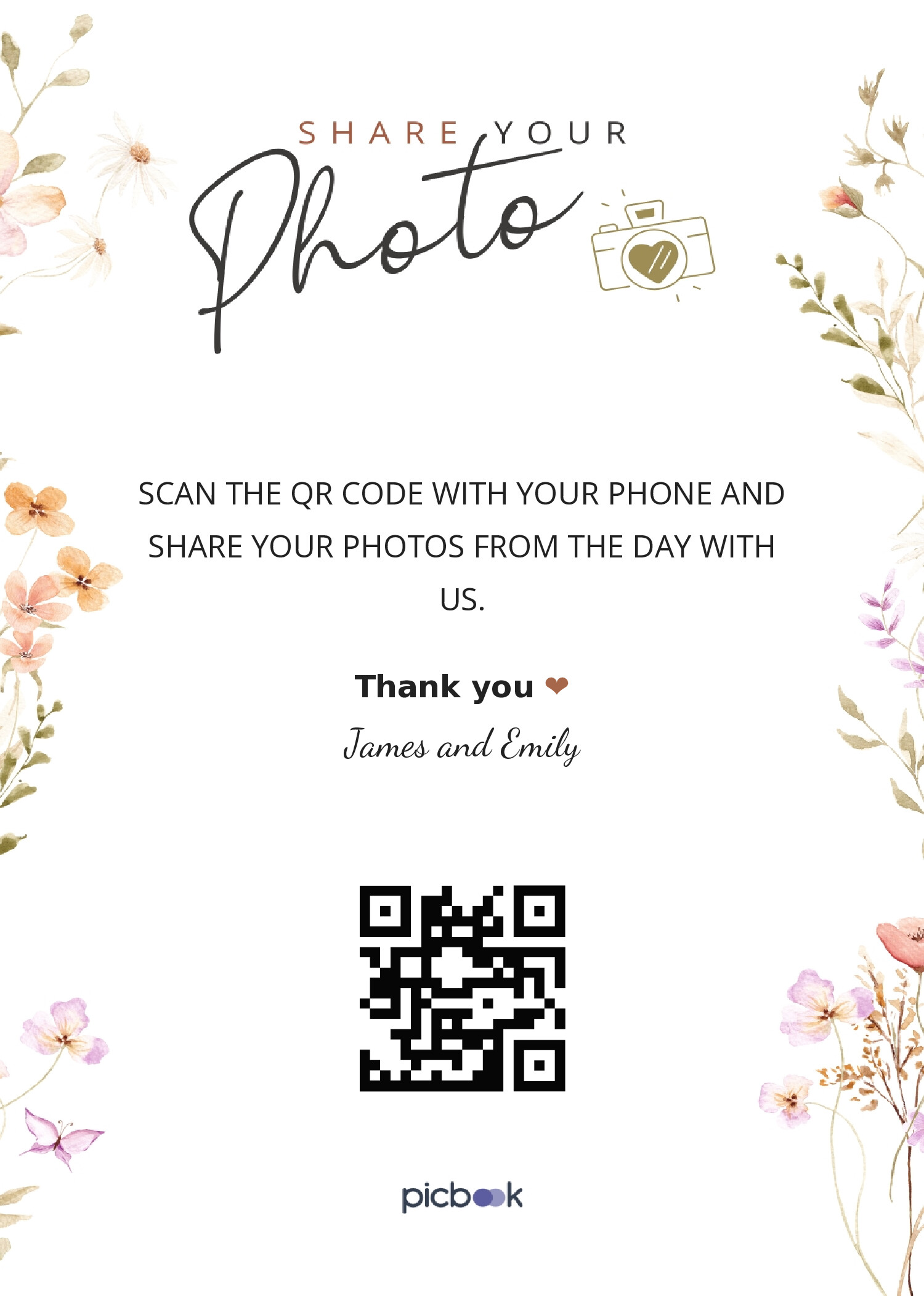 QR Code Frame 5x7