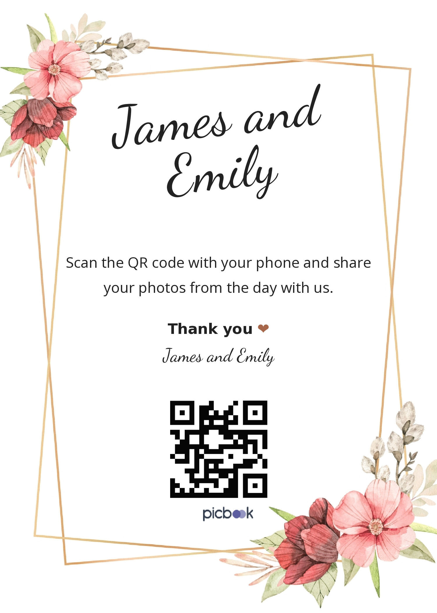 QR Code Frame 5x7
