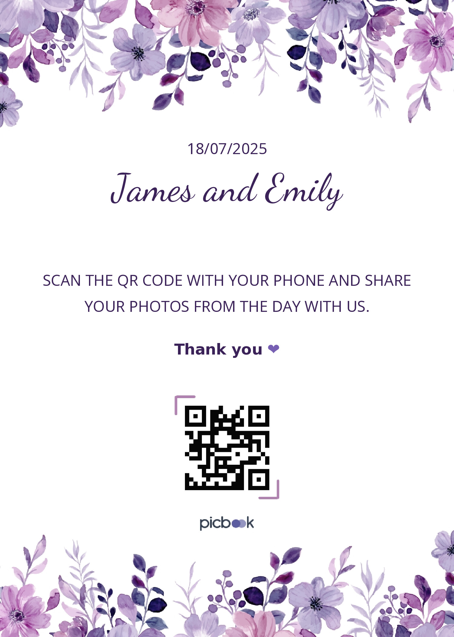 QR Code Frame 5x7